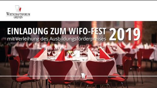 Wifo lädt ein! Wifo-Fest mit Verleihung des Ausbildungsförderpreises 2019